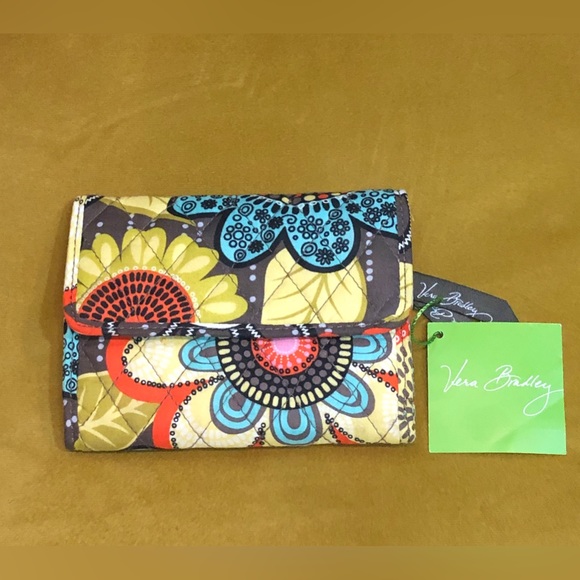Vera Bradley Handbags - NWT Vera Bradley Retired Trifold Wallet Flower Shower Pattern
